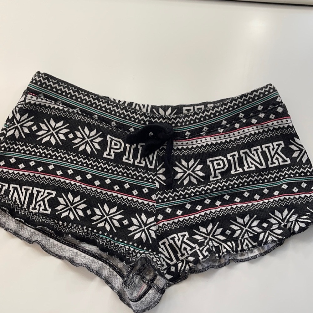 Pink pajama shorts